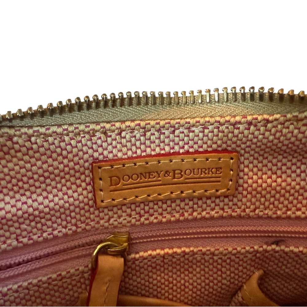 Vintage Dooney & Bourke Buckeye and Almond Coated Canvas Leather Bucket Bag - Picture 3 of 4